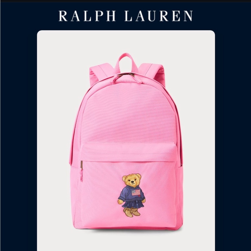 Ralph Lauren Pink polo bear  Backpack